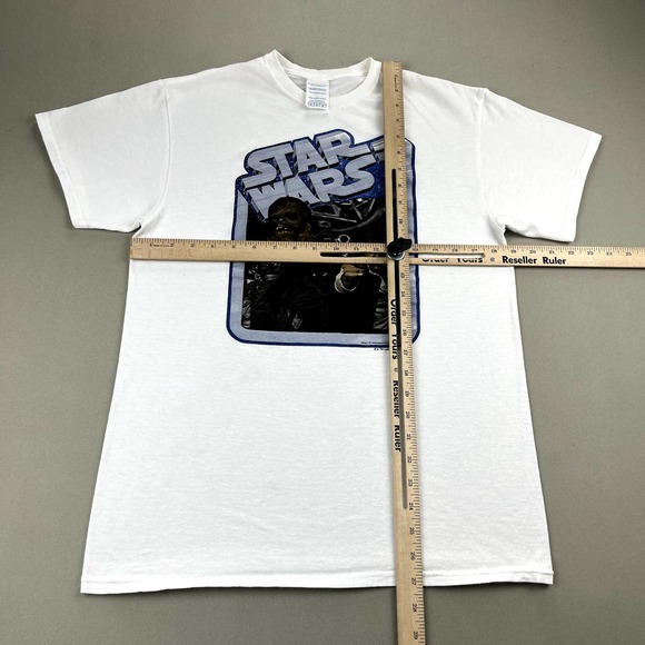 Star Wars T-Shirt Adult Medium White Han Solo Chewbacca Lucasfilm Movie Mens - Picture 8 of 11